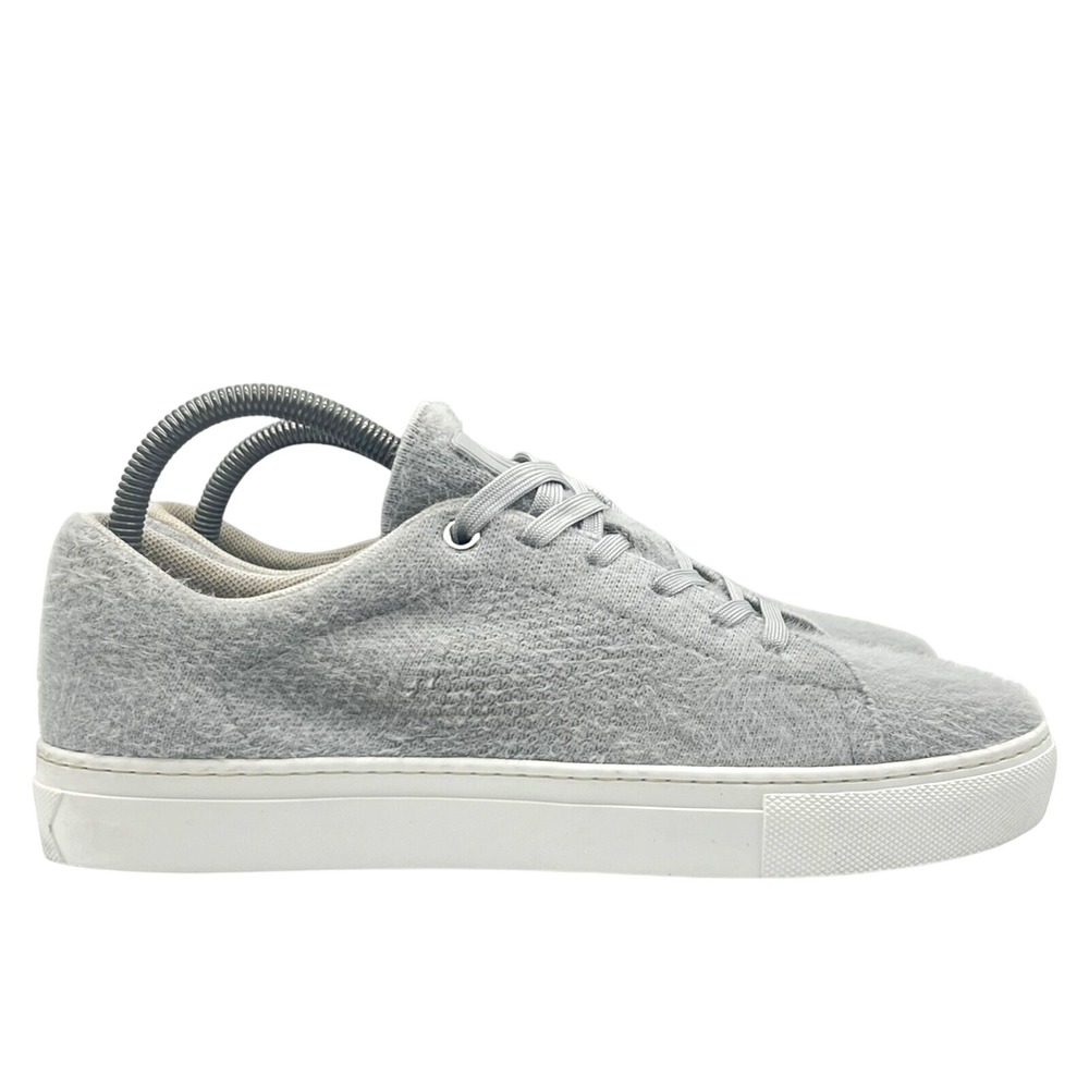 GREATS Royale Knit Grey Fuzzy Low Top Sneakers Womens 8.5 Brooklyn Shoes‎